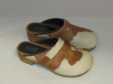 Sanita Damen Clog Kuhfell braun Gr. 38 - Damen 100 % Leder echtes Kuhfell neuw.