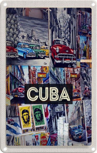 Blechschild 18x12 cuba - blechschild,