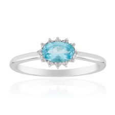 Blauer Apatit Sterling Silber