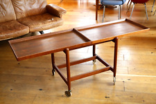 50er 60er Barwagen Dänischer Teak Servierwagen Poul Hundevad   Trolly