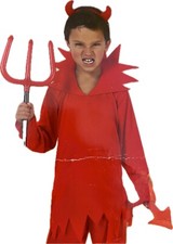 Teufel Kostüm Teufelskostüm Satan Hölle Hörner Schwanz Karneval Fasching Gr. 104