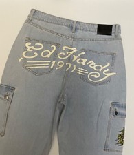 Ed Hardy x Urban Outfitters LION-1971 TATTOO GRAPHIC JEAN’ DENIM PANT Gr.32