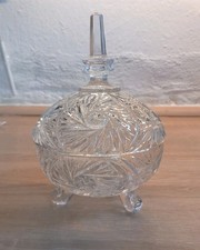 Kristallglas Schale mit Deckel