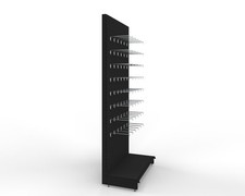 Verkaufsregal Metallregal Supermarktregal Wandregal 290x100 cm inkl. Haken Kiosk