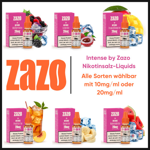 Intense zazo 10ml eliquid - by,