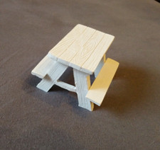 Picknicktisch mit Bank *** Puppenhaus Möbel Garten Puppenmöbel Parkbank Tisch