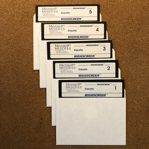 Dos installations - ms-dos, 5.0