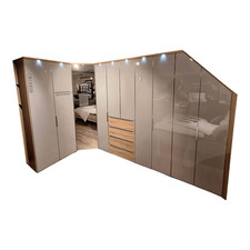 Nolte Eckkleiderschrank Nika Seidengrau Sonoma Eiche Horizont 100