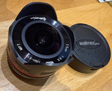 Walimex PRO 3,5 / 7,5 mm Fisheye Objektiv Olympus / Panasonic MFT Neuware sw 