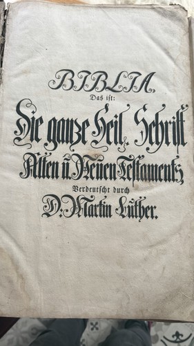 Folio bibel 1755 antik - bibel,