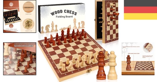 Schachspiel holz magnetisch - schachspiel,