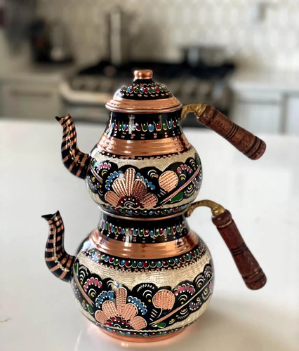 Kupfer teekanne mit - kupfer,