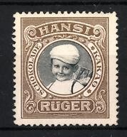 Reklamemarke hansi schokolade - reklamemarke,