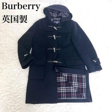 Ausgezeichneter Burberry Dufflecoat Nova Check Wolle Marine Authentisch JAPAN...
