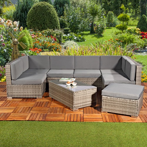 Xxl rattanmöbel gartenset - xxl,