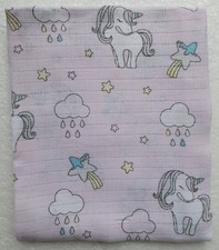 Mullwindeln Stoffwindeln Spucktücher Baumwollwindeln Einhorn 65 x 80 cm