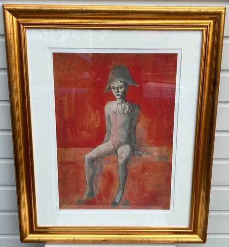 Picasso sitzender harlekin - sitzender,
