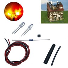 Flackerlicht brennendes Haus