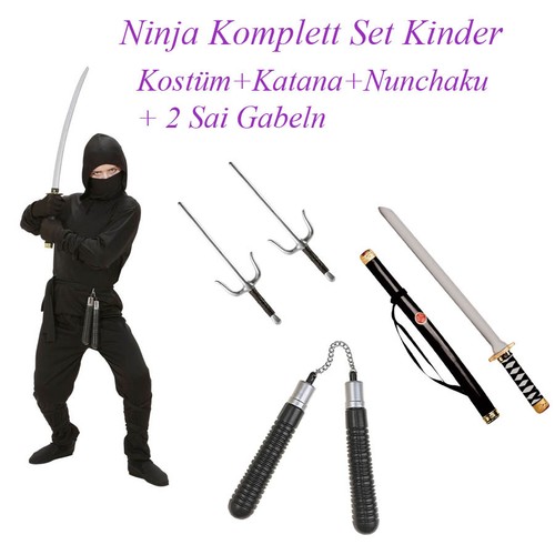 Ninja kostüm set - ninja, kinder