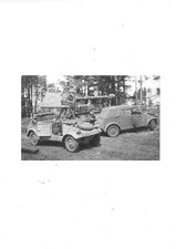 Repro: Jagdpanzer " Ferdinand " SdKfz 184 und 2 VW Kübelwagen