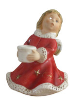 Goebel Engel m. Kerzenhalter Weihnacht Winter Sammlerstück, bordeaux  o. OVP