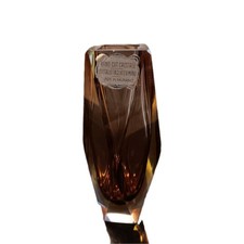 Murano Glasvase Noppenglas Bernstein, Mundgeblasen, 1970er