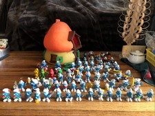 Konvolut 70 Schlümpfe 70/80er Jahre Sammlung Schlumpfhaus Schlumpf SCHLEICH PEYO