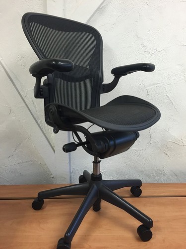 Black herman miller aeron - black,
