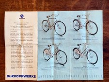 Dürkopp Werbung, Prospekt Fahrrad, Oldtimer 50er Jahre