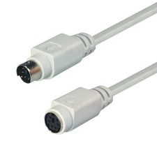 PS2 Maus Tastatur Verlängerung 6 pol Mini DIN 1,8m Verlängerungskabel Kabel