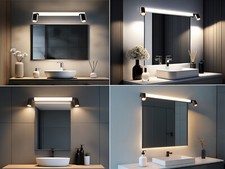 LED Wand Badlampe über