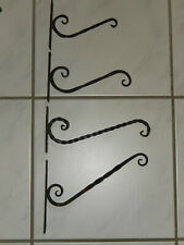1 Wandarm schwarz Schmiedeeisen - versch. Haken für Blumenkübel, Blumenampel
