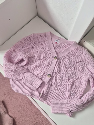 Strickjacke rosa pink tommy - strickjacke,