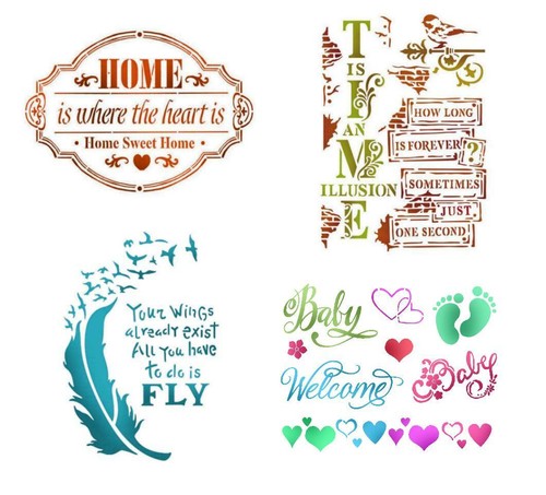 Schablone texte stencil - schablone,