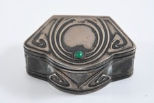 Q40U60- Silber 800 Jugendstil Dose um 1900 