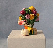 Diddl mit riesen - , blumenstrauß