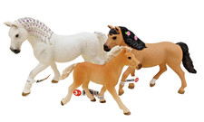 Schleich 3 Pferde Set Connemera 13863  Lipizzaner 13819 Haflinger Fohlen 13814