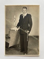 orig. Foto AK Dessau Kommunion Kind Junge 1954