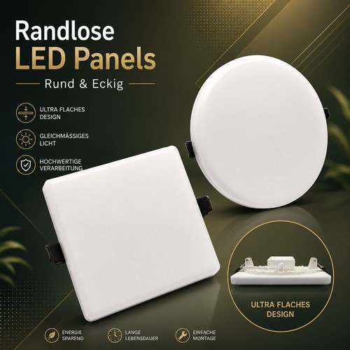 Led einbau panel flach randlos - panel,