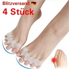 4x Zehenspreizer Hammerzehenpolster Krallenzehen Zehentrenner Zehen-Korrektur