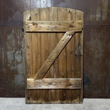 Alter Fensterladen Holzladen Stall Luke um 1900 mit Stichbogen / H146 B88 S2,2cm