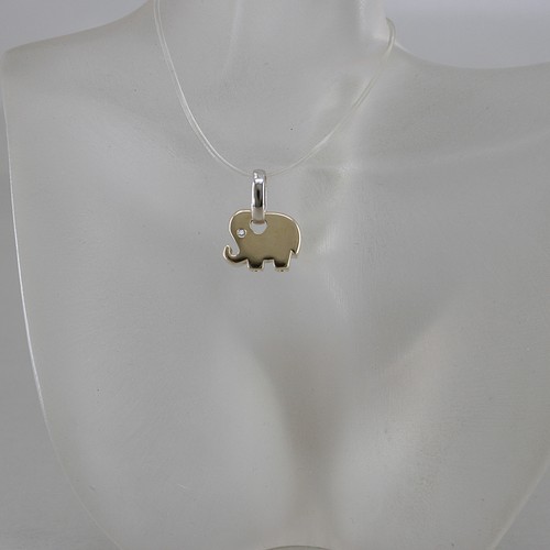 Anhänger elephant 585 14k - elephant, 585/14k