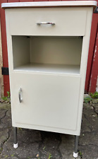 NACHTTISCH METALL WEISS SCHWEIZER ARMEE KRANKENHAUS MIT ODER OHNE BELEUCHTUNG