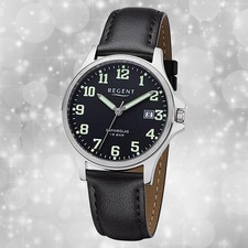 Armbanduhr Leder schwarz