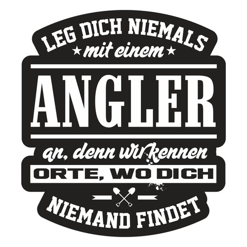 Aufkleber wetterfest angler - wetterfest,
