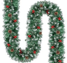 2,7M Weihnachtsgirlande Tannengirlande Girlande Girlande Fenster Tür Deko DE