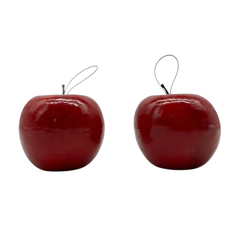 Deko äpfel rot 2er - rot, im
