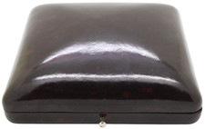 🖤 Große Art Deco Bakelit Dose z.B. f. Anhänger Schmuck Etui 9,0 x 8,7 x 2,7 cm