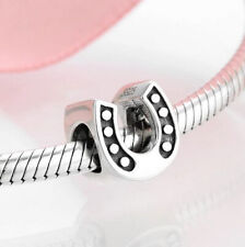 Charm Perle Hufeisen 925 Silber Glück - Anhänger für Pandora Armband