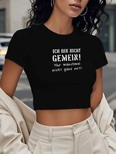 Damen Bauchfrei T-Shirt Ich